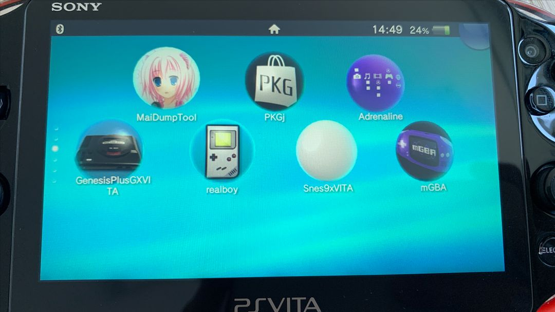 소니 PS비타 PS Vita 2세대 256GB 블랙/레드 컬러 팝니다. 이미지