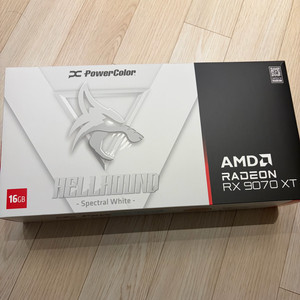 PowerColor 파워칼라 RX 9070XT 헬하운드 화이트 대원씨티에스 파워컬러 이미지