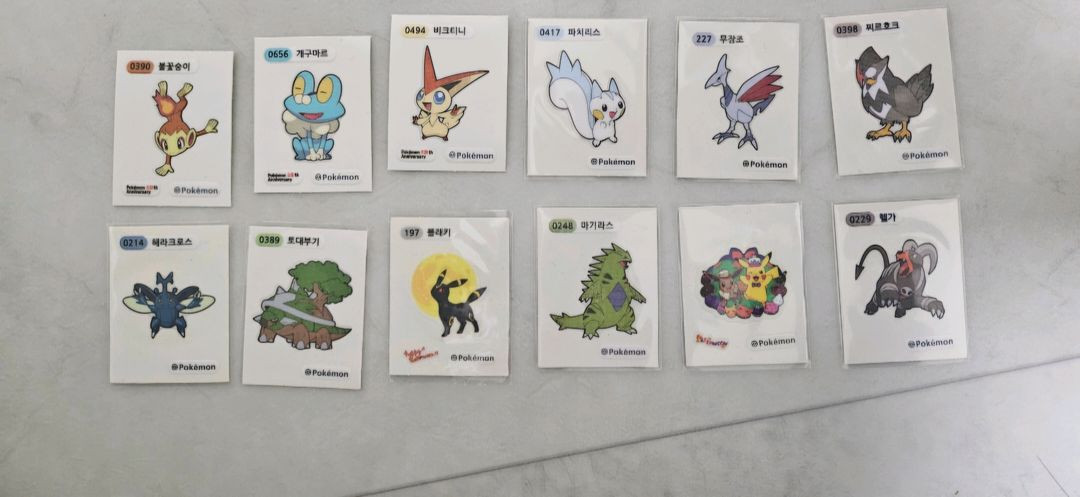 한화 수리 띠부씰, 빽다방 짱구 띠부씰, KBO 크보 띠부씰 판매 이미지