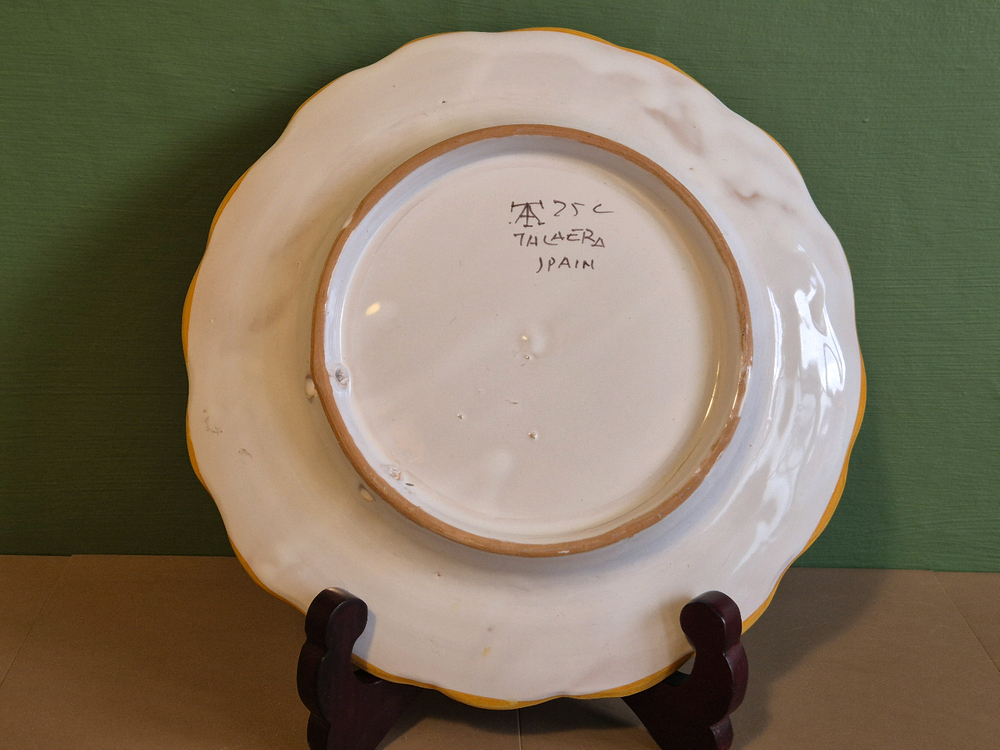 스페인 엔틱 탈라베라 접시 이미지