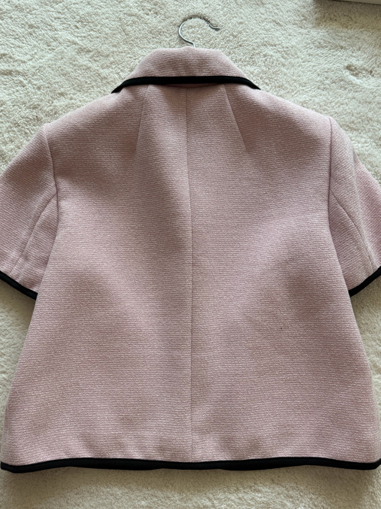 룩캐스트 핑크 니키 트리밍 트위드 자켓 이미지