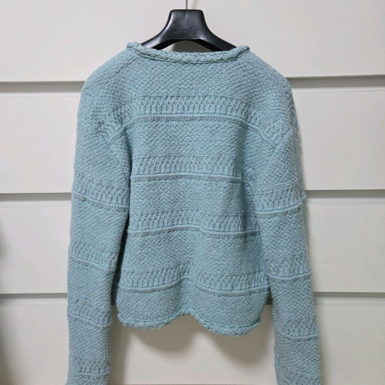 랑방 브레이드 글리터 자켓 민트 55 타임 마인 더캐시미어 시스템 오브제 sjsj 이미지