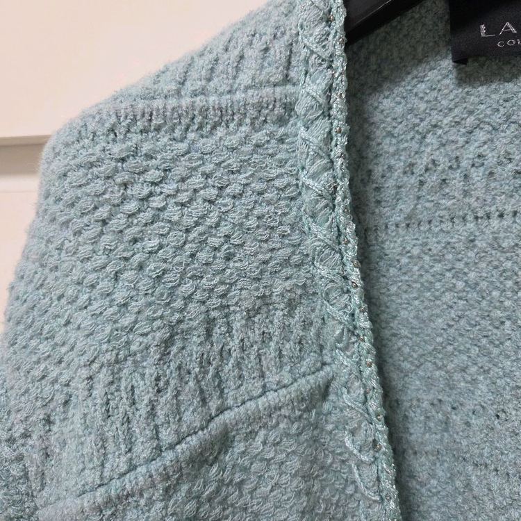 랑방 브레이드 글리터 자켓 민트 55 타임 마인 더캐시미어 시스템 오브제 sjsj 이미지