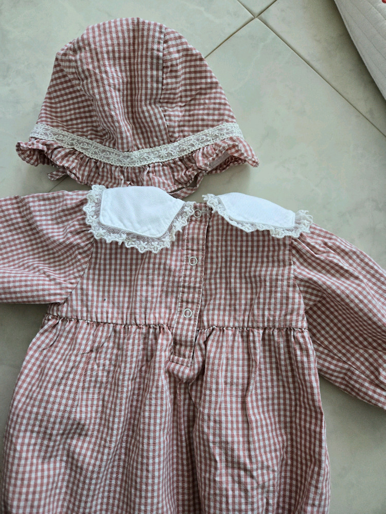 밍크뮤 바디수트 모자 세트 (착샷) 이미지