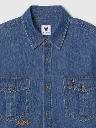 Gap x Mickey 갭 디즈니 콜라보 웨스턴 데님 셔츠 이미지