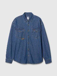 Gap x Mickey 갭 디즈니 콜라보 웨스턴 데님 셔츠 이미지