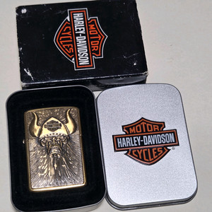 미사용/풀셋] 1996년식 희귀 지포라이터 (할리데이비슨 바이킹) 이미지