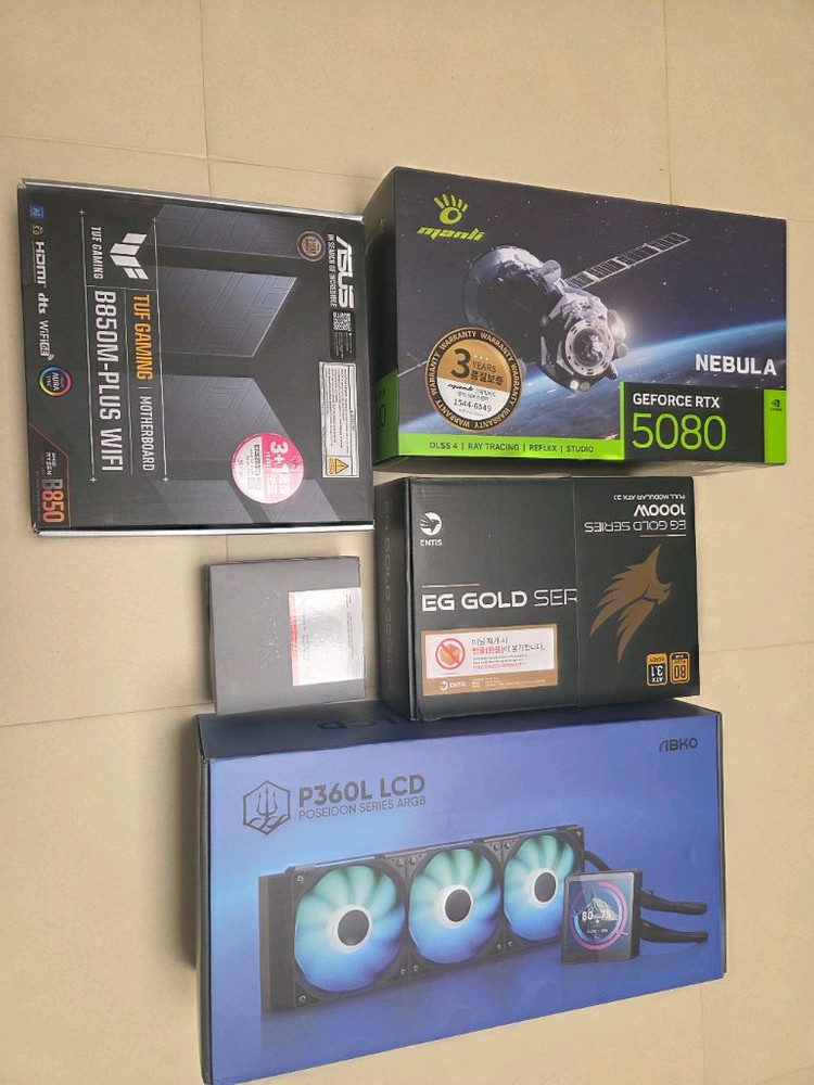 9800x3d, b850m wifi, rtx 5080 초고사양 본체 이미지
