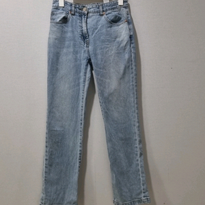 한섬 시스템 SYSTEM 연청 워싱 데님팬츠 일자핏 청바지 이미지