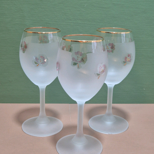 꽃 와인잔.개당가 이미지