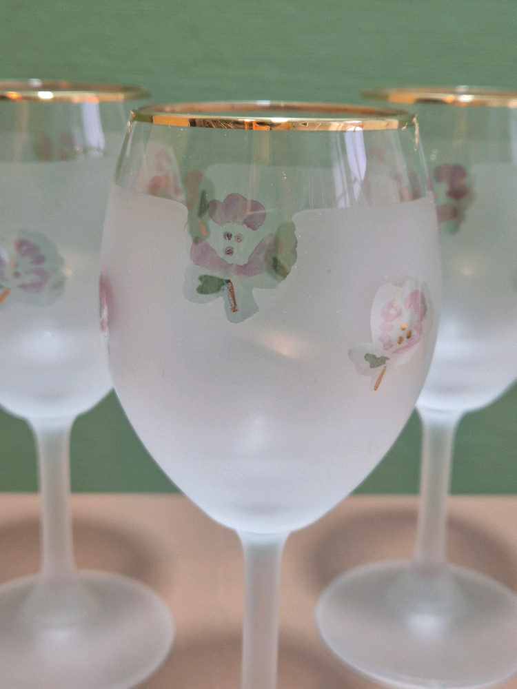 꽃 와인잔.개당가 이미지