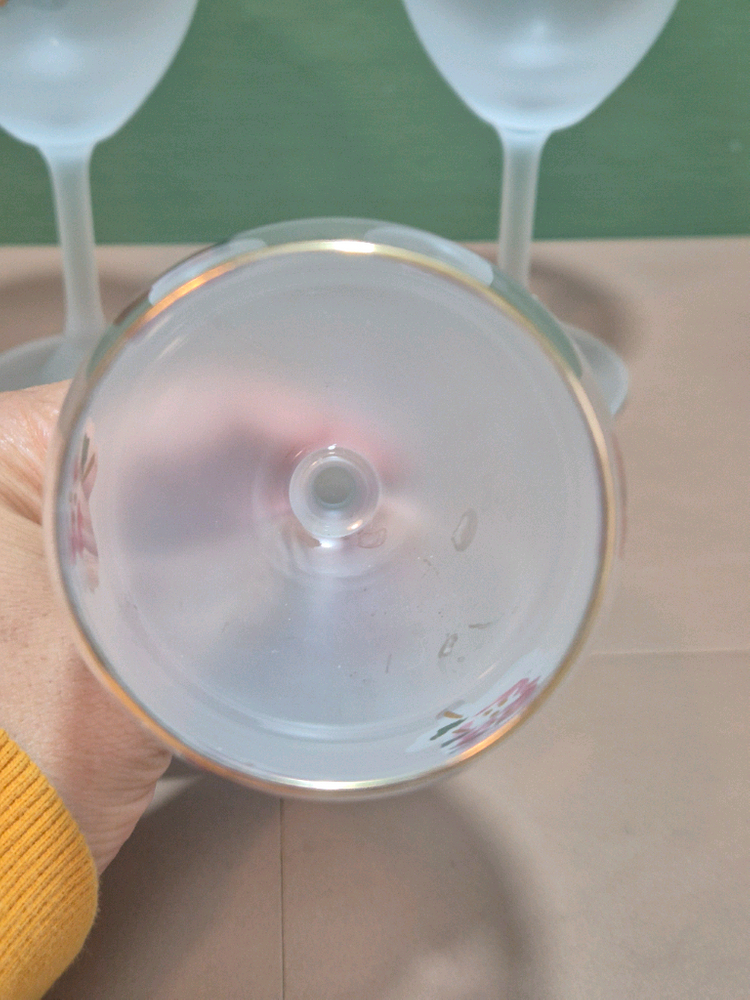 꽃 와인잔.개당가 이미지