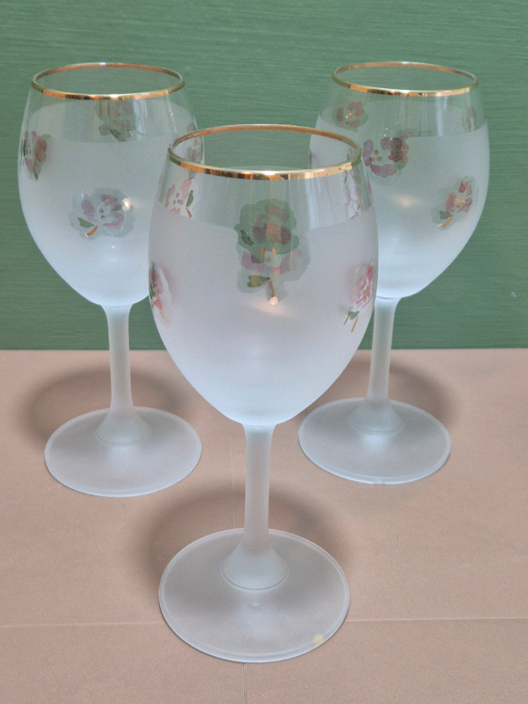 꽃 와인잔.개당가 이미지