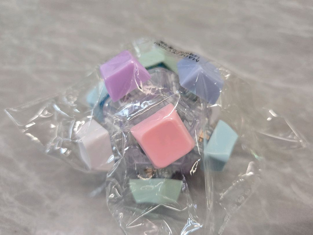 파스텔 축구공 형태 12구 LED 키캡 키링 이미지