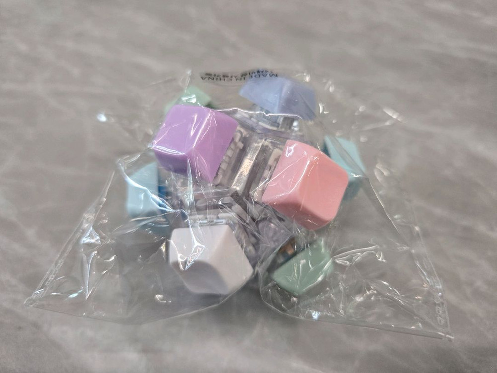 파스텔 축구공 형태 12구 LED 키캡 키링 이미지