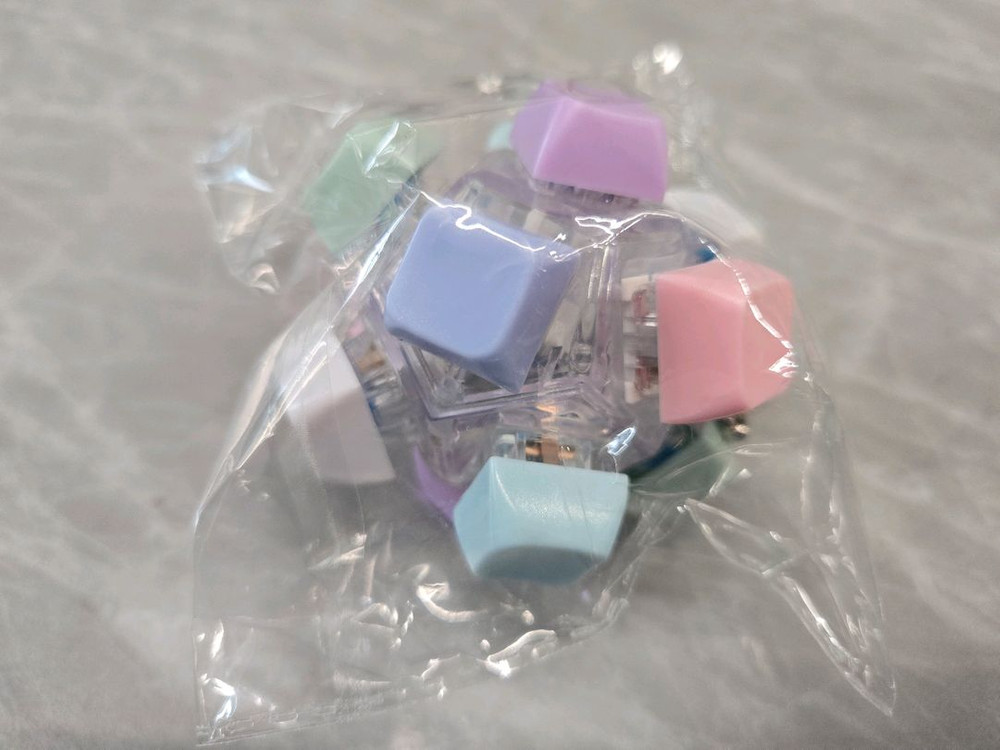 파스텔 축구공 형태 12구 LED 키캡 키링 이미지