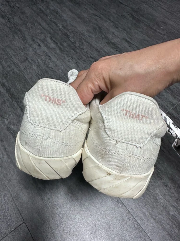 오프화이트 벌크 로우탑 스니커즈 핑크(240) 이미지
