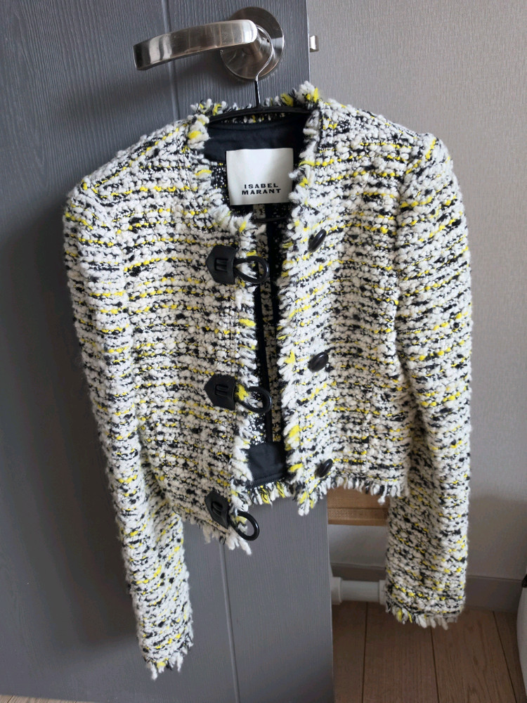 크림 트위드 자켓 이미지