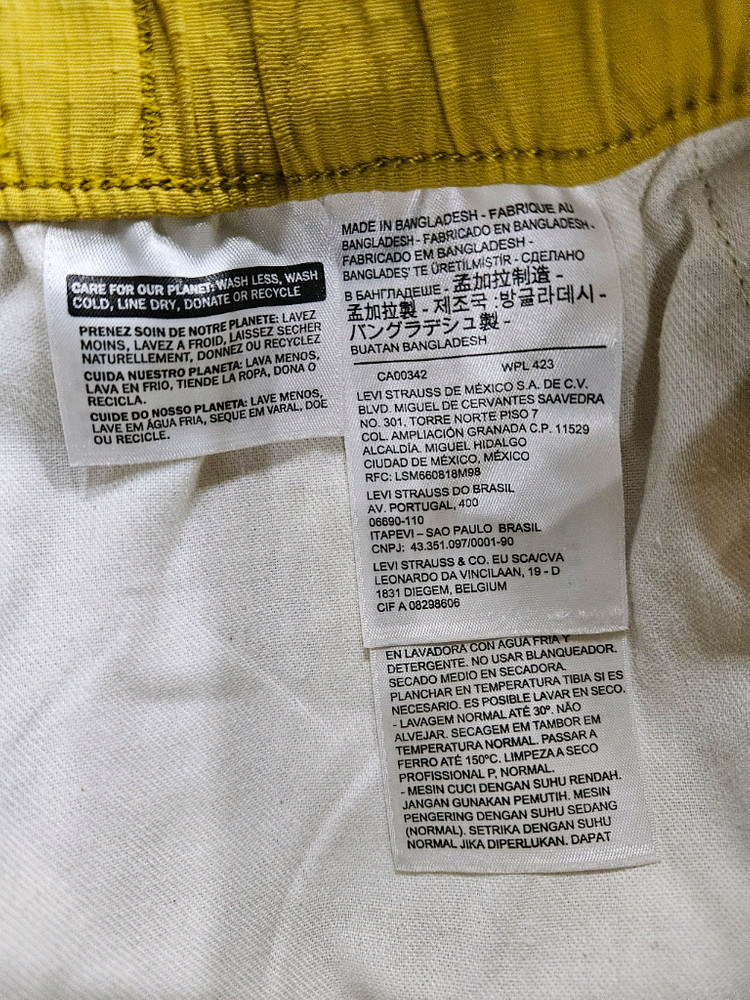 리바이스 옐로우 남성 허리 38~40 반바지 이미지