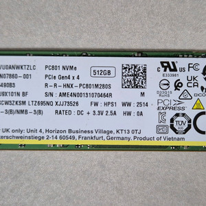 SK하이닉스 PC801 M.2 NVMe 512GB / P41 oem 버젼 / 500GB SSD 이미지