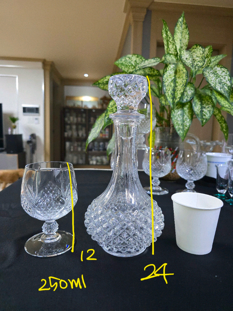 크리스탈 잔과 유리잔세트~* 이미지