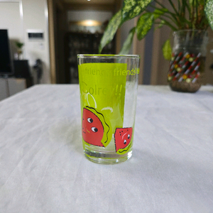 빈티지 사과 과일유리컵1개~* 이미지