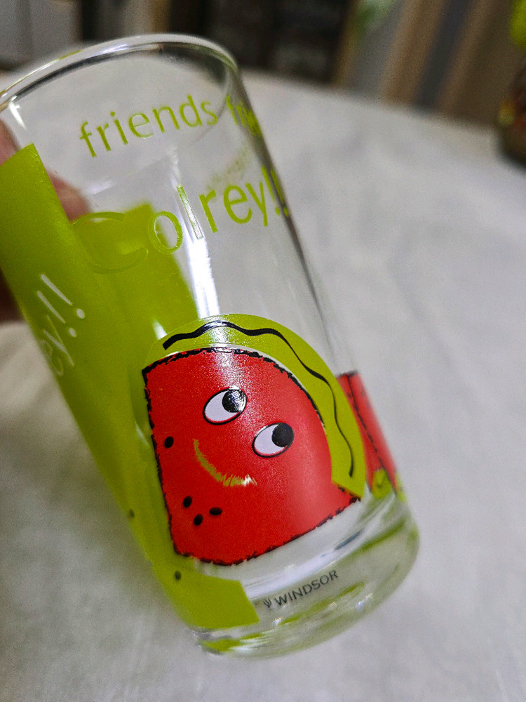 빈티지 사과 과일유리컵1개~* 이미지