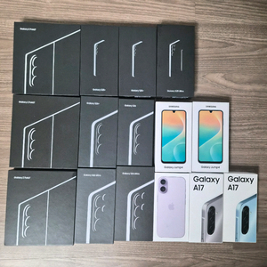 폴드7,S26 울트라, S25 울트라,S26+, S26, S25+,아이폰 17프로,S25, A17, 점프4 빈박스들 이미지