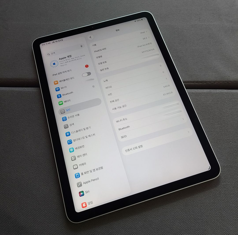 부산 아이패드 에어 4 64GB WIFI+케이스 팝니다. 이미지