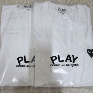꼼데가르송 블랙와펜 흰색 반팔티 (xl/xxl) 이미지