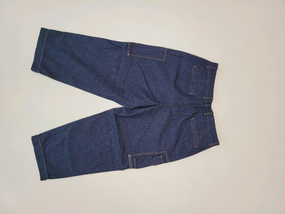 스파오 SPAO 남자 배기핏 카고 청바지 33 네이비 이미지