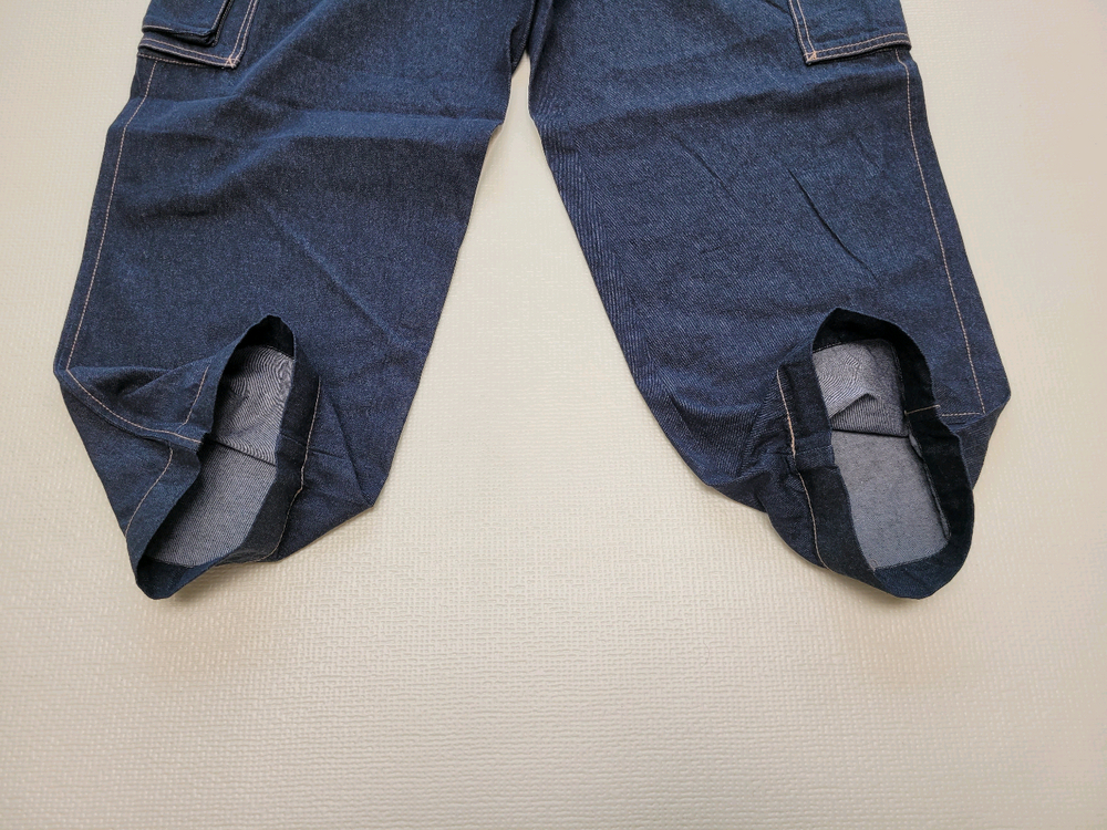 스파오 SPAO 남자 배기핏 카고 청바지 33 네이비 이미지