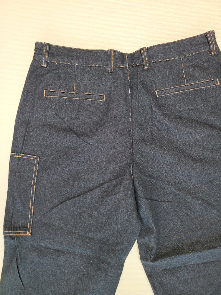 스파오 SPAO 남자 배기핏 카고 청바지 33 네이비 이미지