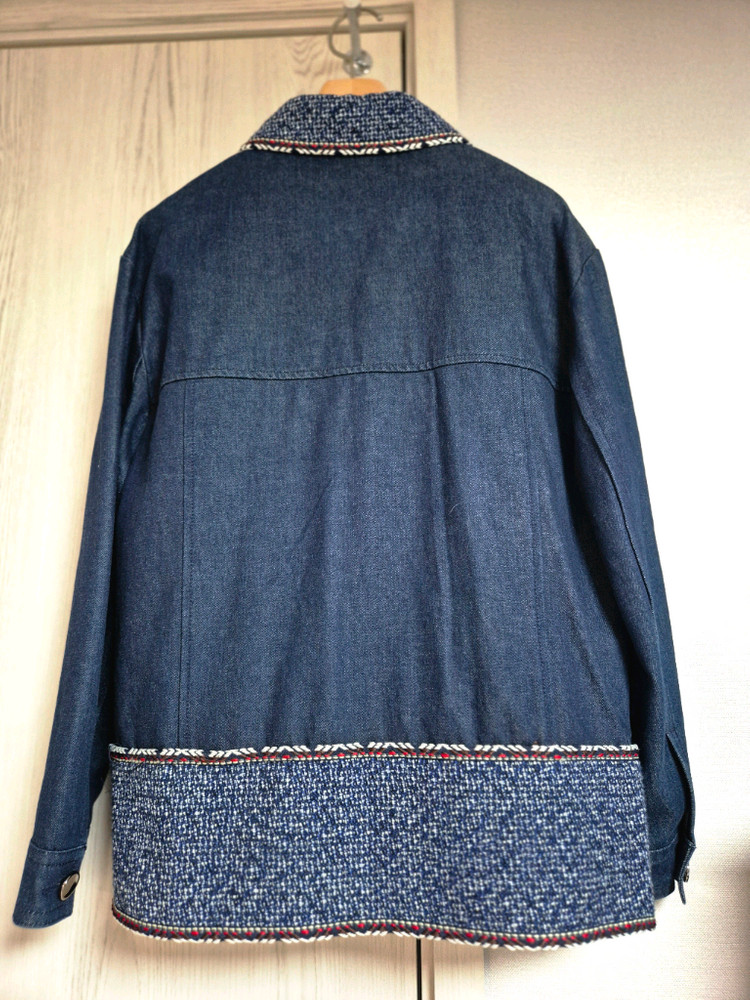 베네통 트위드 데님 자켓 42 이미지