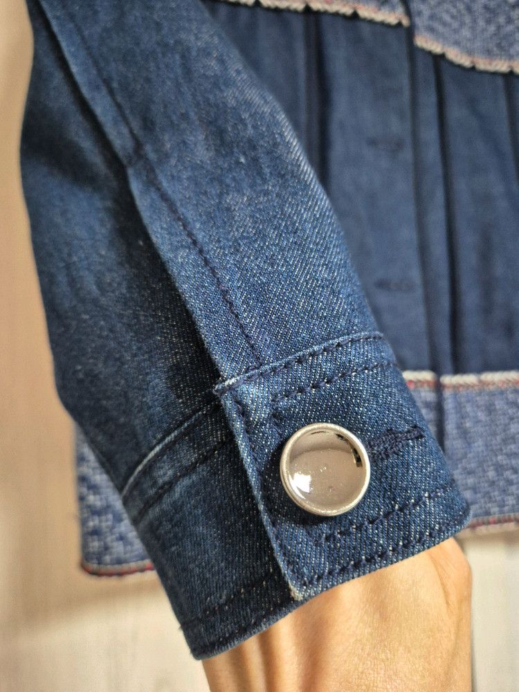 베네통 트위드 데님 자켓 42 이미지