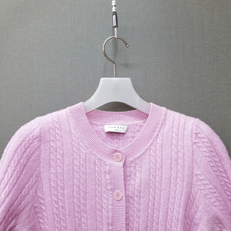 산드로 SANDRO 케이블 반팔 니트 가디건 3사이즈 이미지
