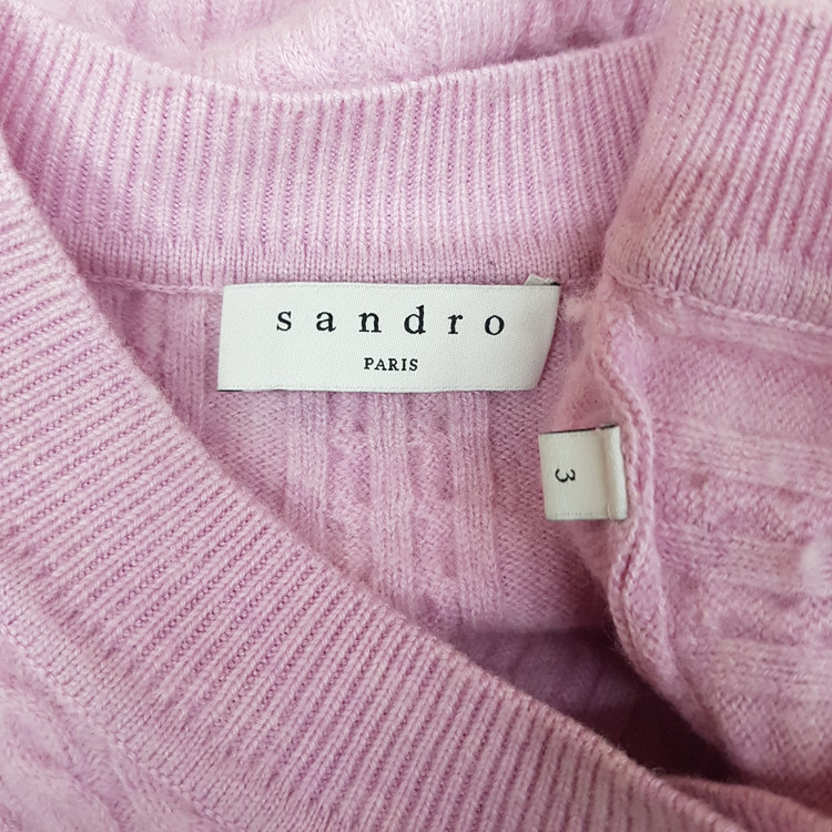 산드로 SANDRO 케이블 반팔 니트 가디건 3사이즈 이미지