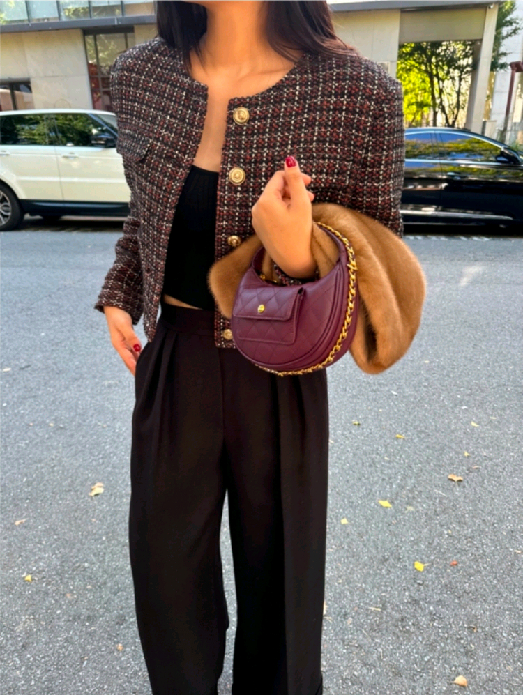 마이아이코 트윙클 체크 클래식 트위드 자켓 S 판매합니다.새상품! 이미지