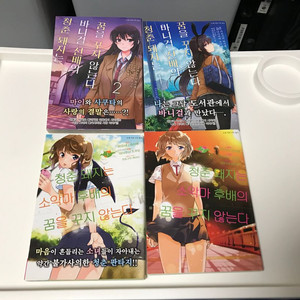 라노벨 라이트 노벨 청춘 돼지 만화책 코믹스 총 4권 올초판 초판 이미지