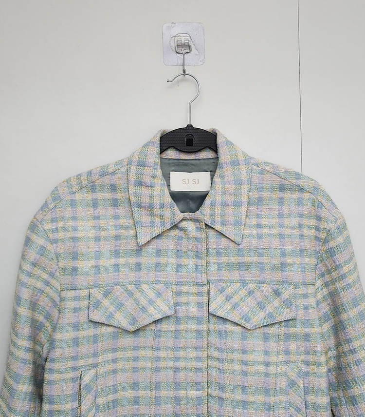 [SJSJ 에스제이에스제이] 95 66 여 체크자켓 크롭자켓 트위드자켓 이미지