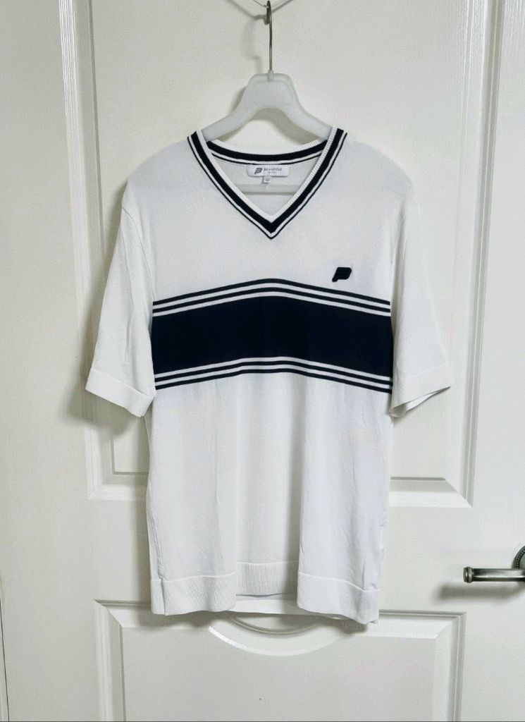 빈폴 여성 레이온 브이넥 반팔 니트 100 이미지