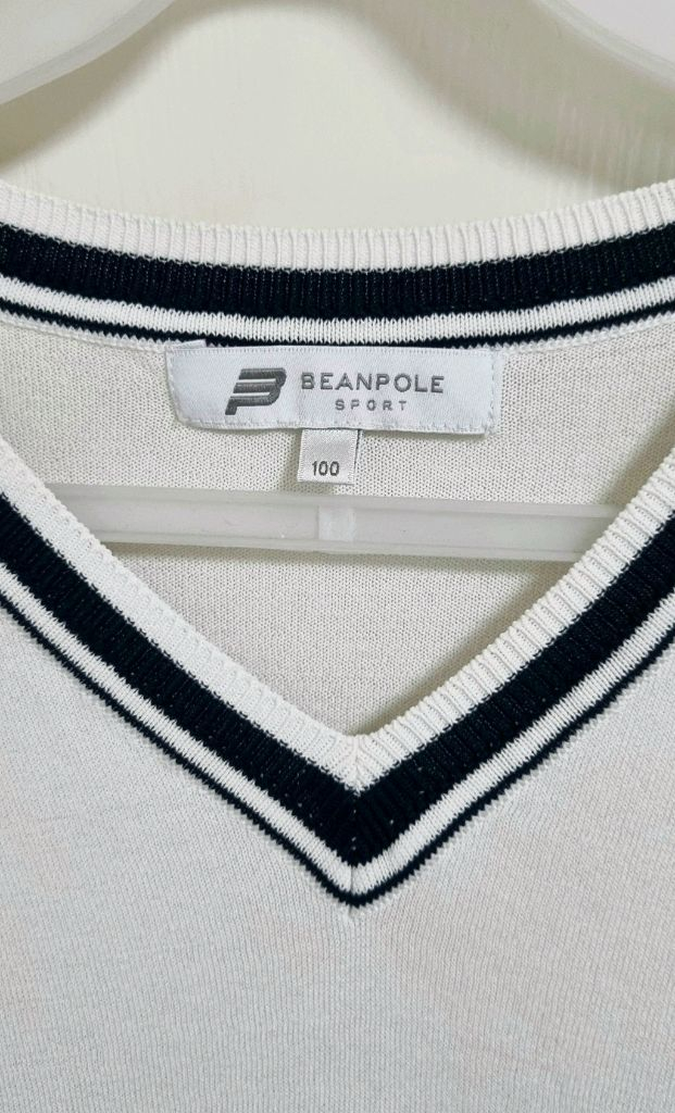 빈폴 여성 레이온 브이넥 반팔 니트 100 이미지