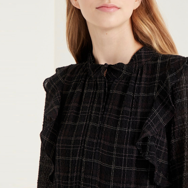 SJSJ 체크 러플 원피스 44-55 이미지