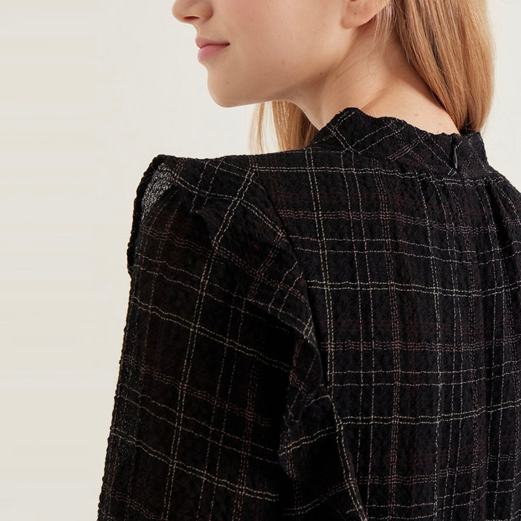 SJSJ 체크 러플 원피스 44-55 이미지