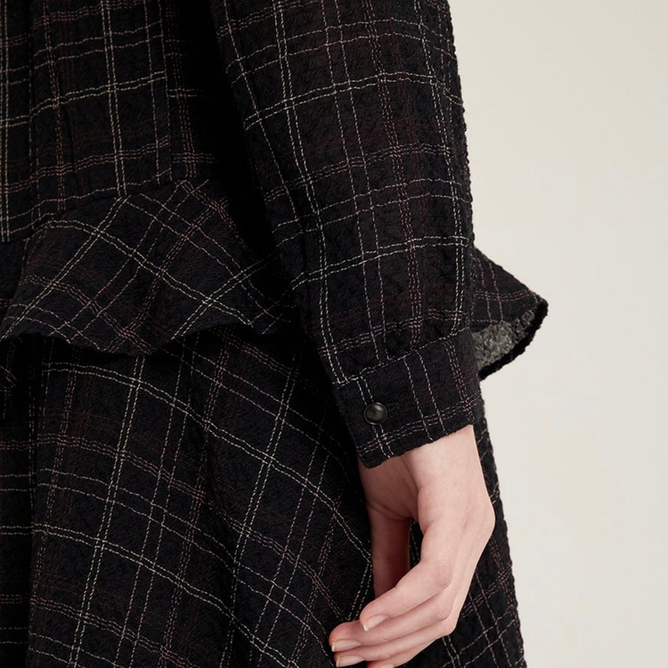 SJSJ 체크 러플 원피스 44-55 이미지