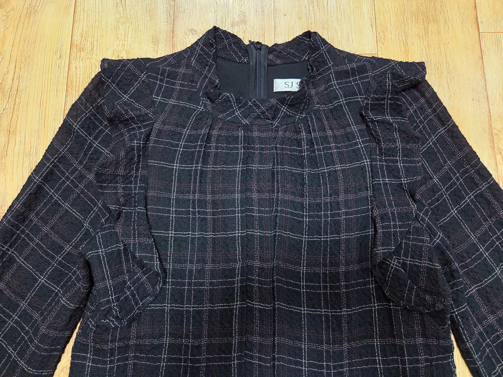 SJSJ 체크 러플 원피스 44-55 이미지