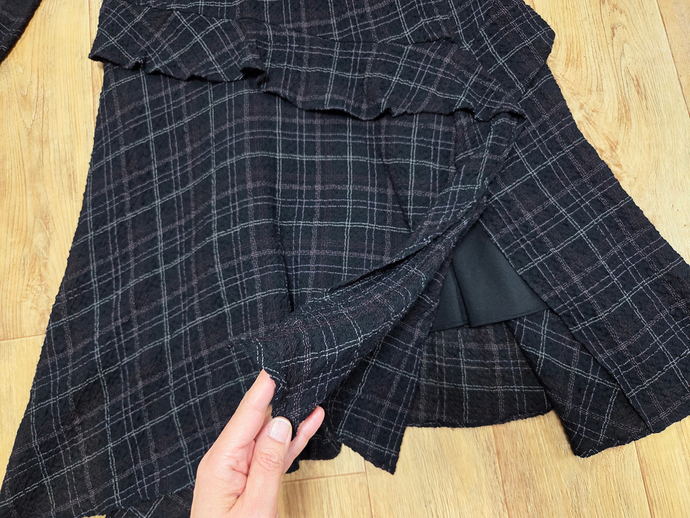 SJSJ 체크 러플 원피스 44-55 이미지