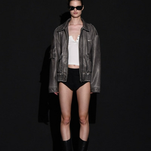 [1착]보헤미안서울 봄버 레더 점퍼 워시드그레이 2 leather 이미지