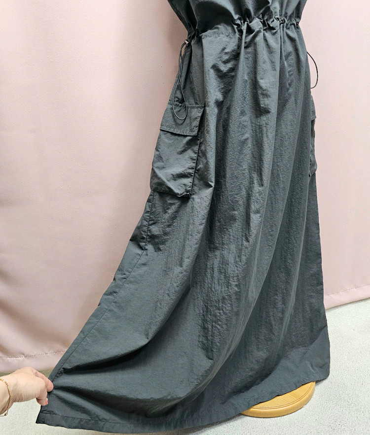 바스락 건빵 끈 스트링 뷔스티에 롱원피스 이미지