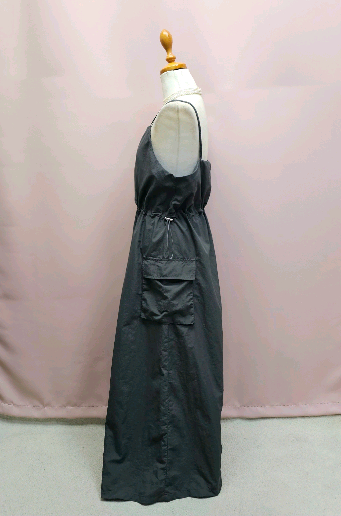 바스락 건빵 끈 스트링 뷔스티에 롱원피스 이미지